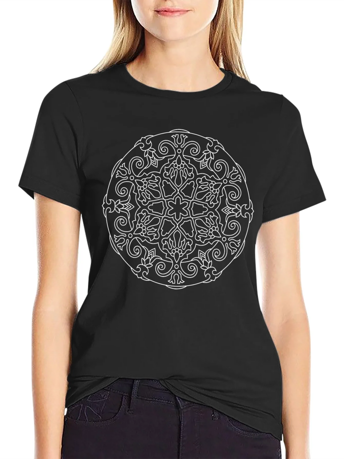 Geometric Mandala Graphic T-Shirt - Stylish Cotton Tee product image 2