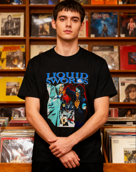 Liquid Swords Hip-Hop Graphic T-Shirt - 100% Cotton, Retro product image 5