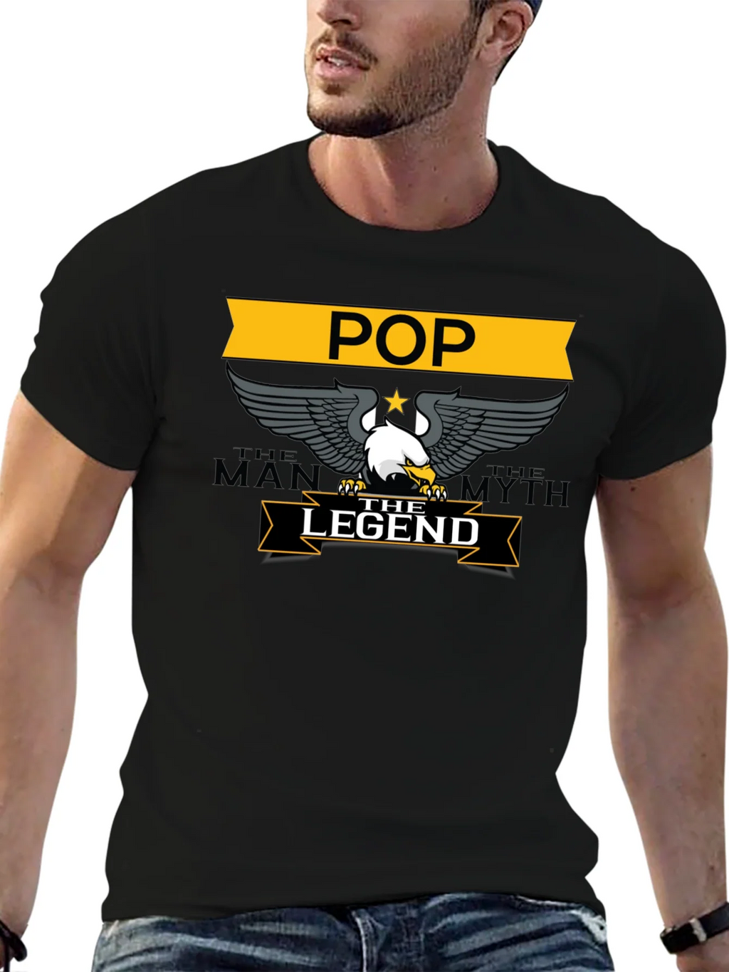 POP The Man Myth Legend Black T-Shirt product image 5