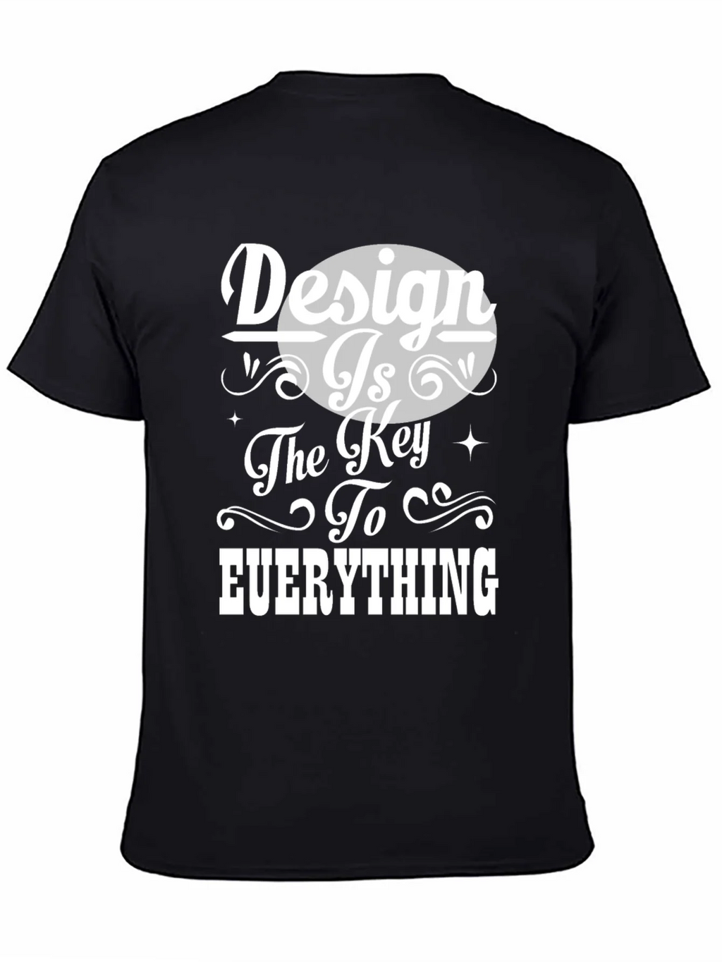 Design is Key Graphic Tee - Unisex Black T-Shirt product image 4