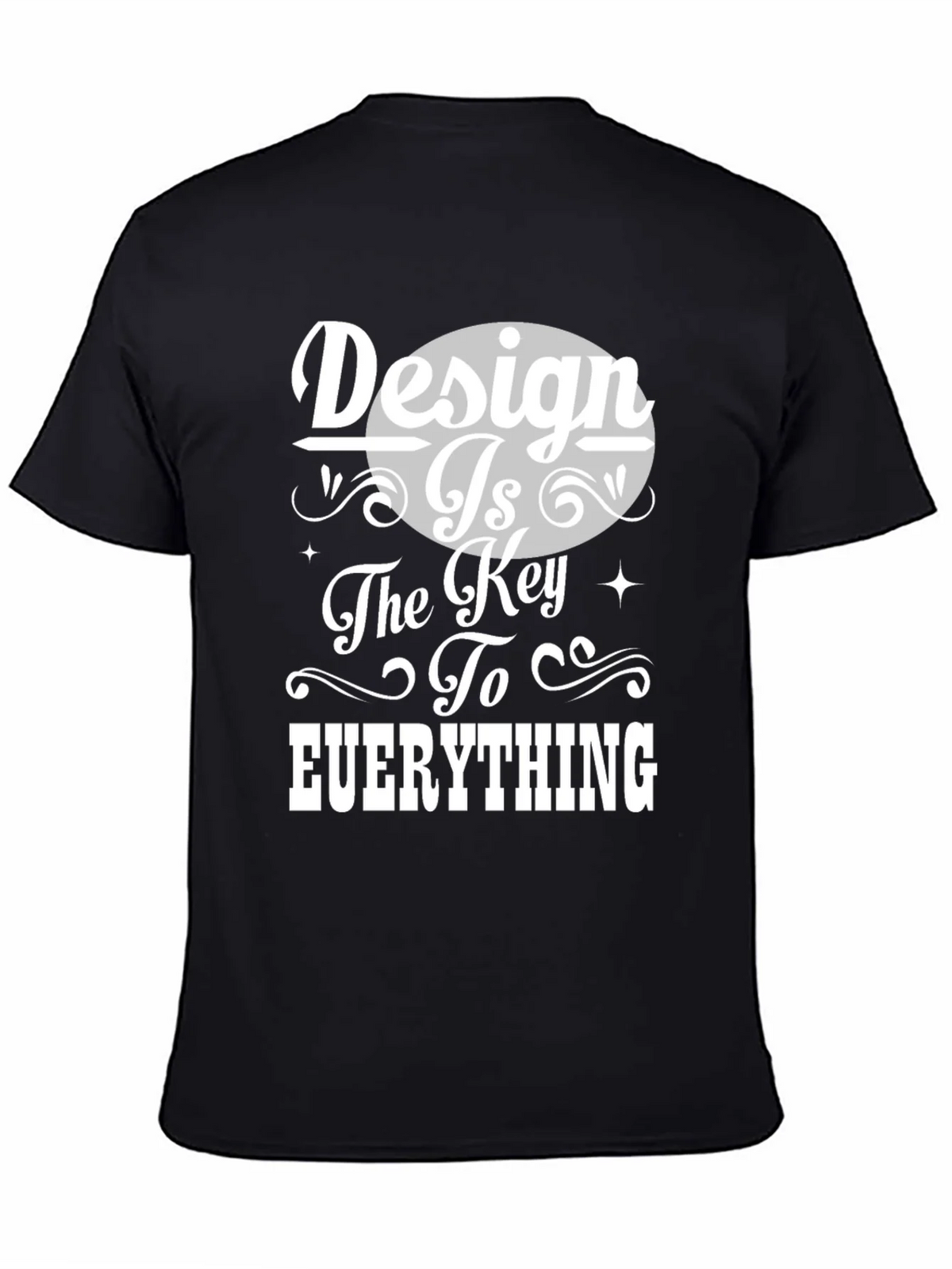 Design is Key Graphic Tee - Unisex Black T-Shirt product image 4
