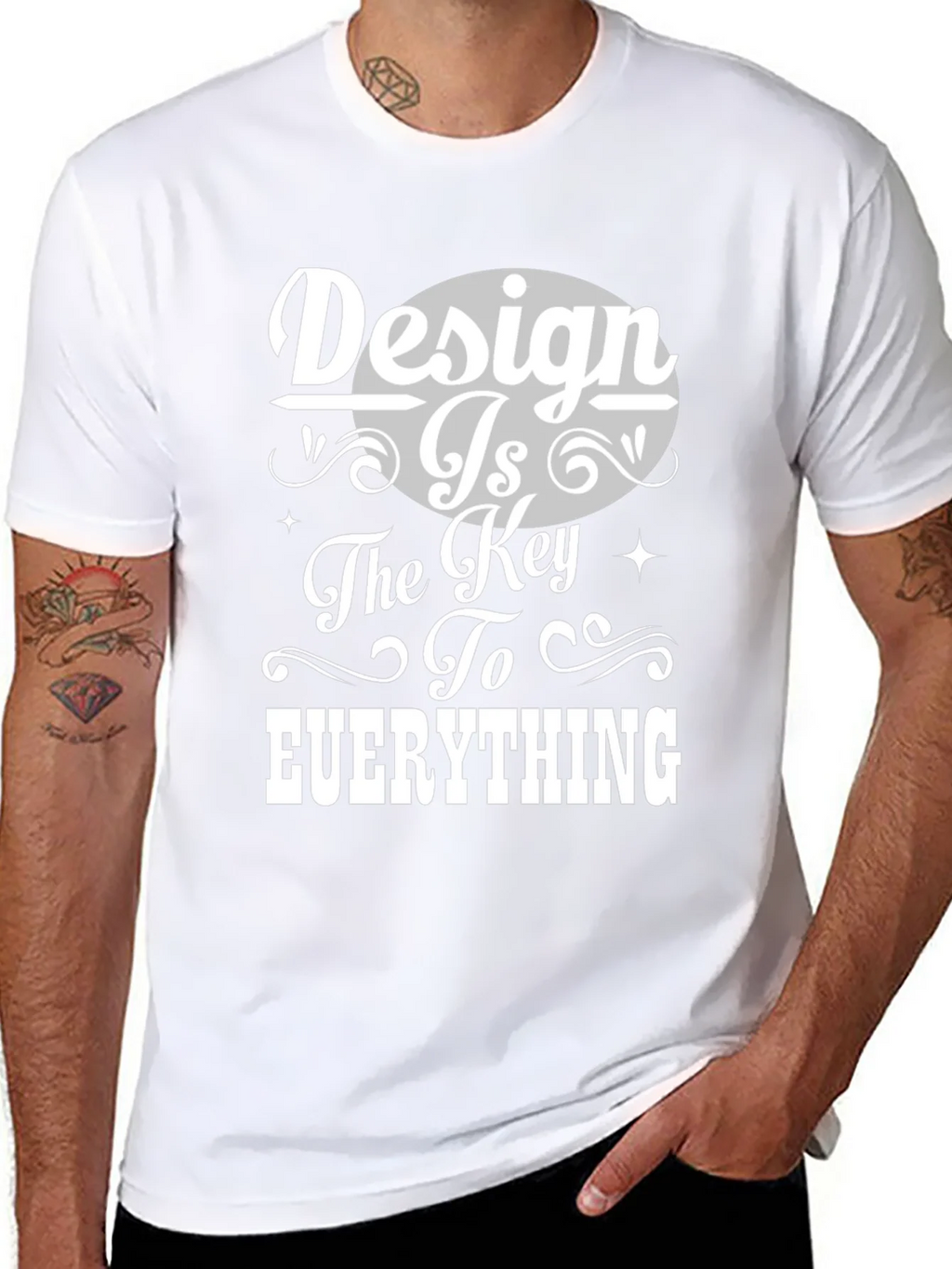 Design is Key Graphic Tee - Unisex Black T-Shirt product image 7