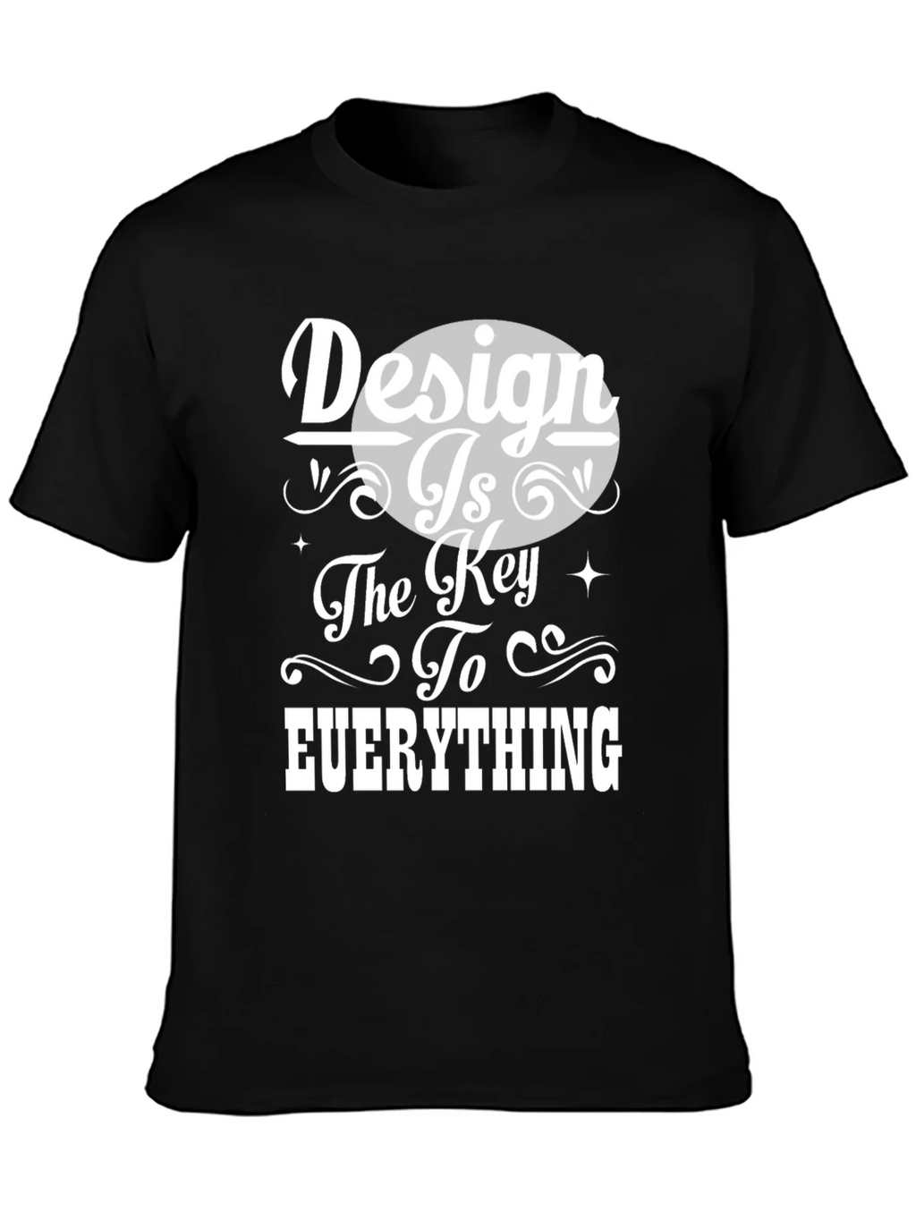 Design is Key Graphic Tee - Unisex Black T-Shirt product image 3