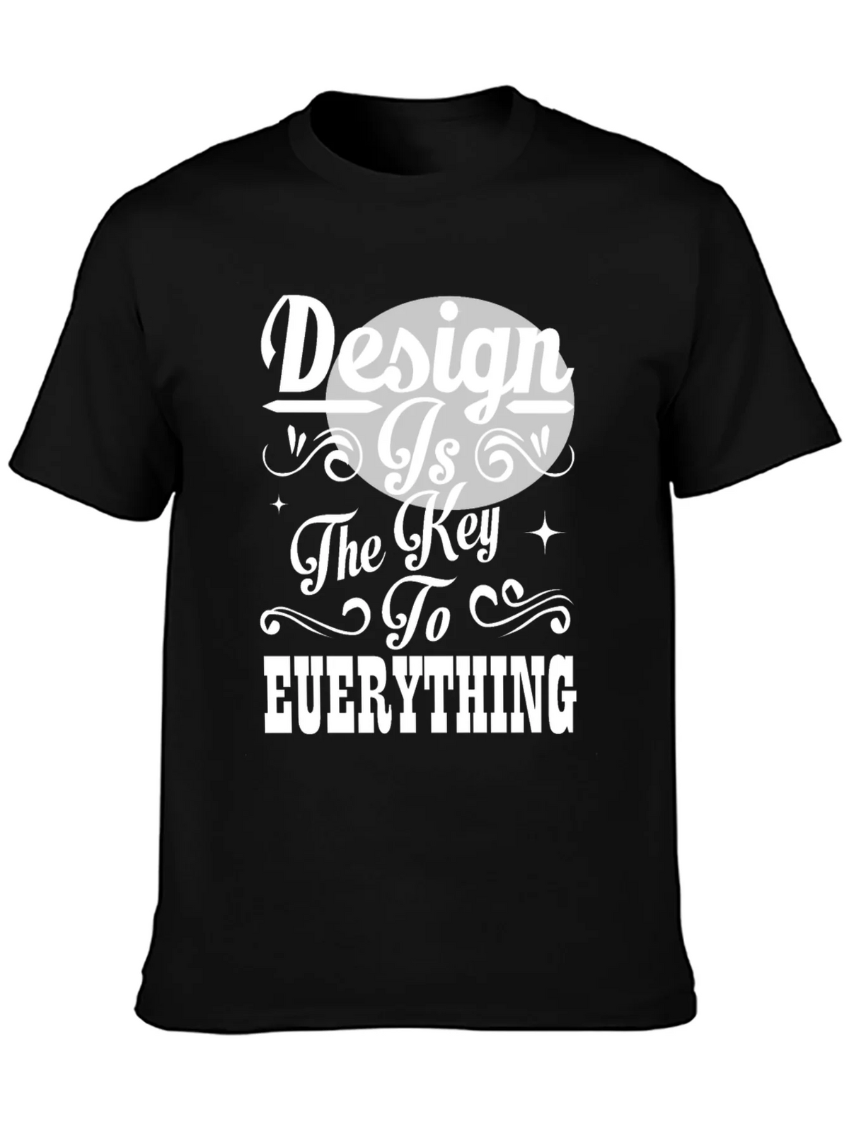 Design is Key Graphic Tee - Unisex Black T-Shirt product image 3