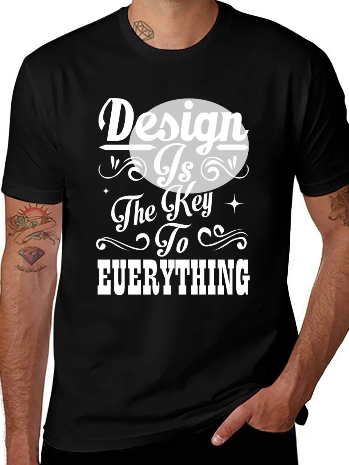 Design is Key Graphic Tee - Unisex Black T-Shirt product image 1
