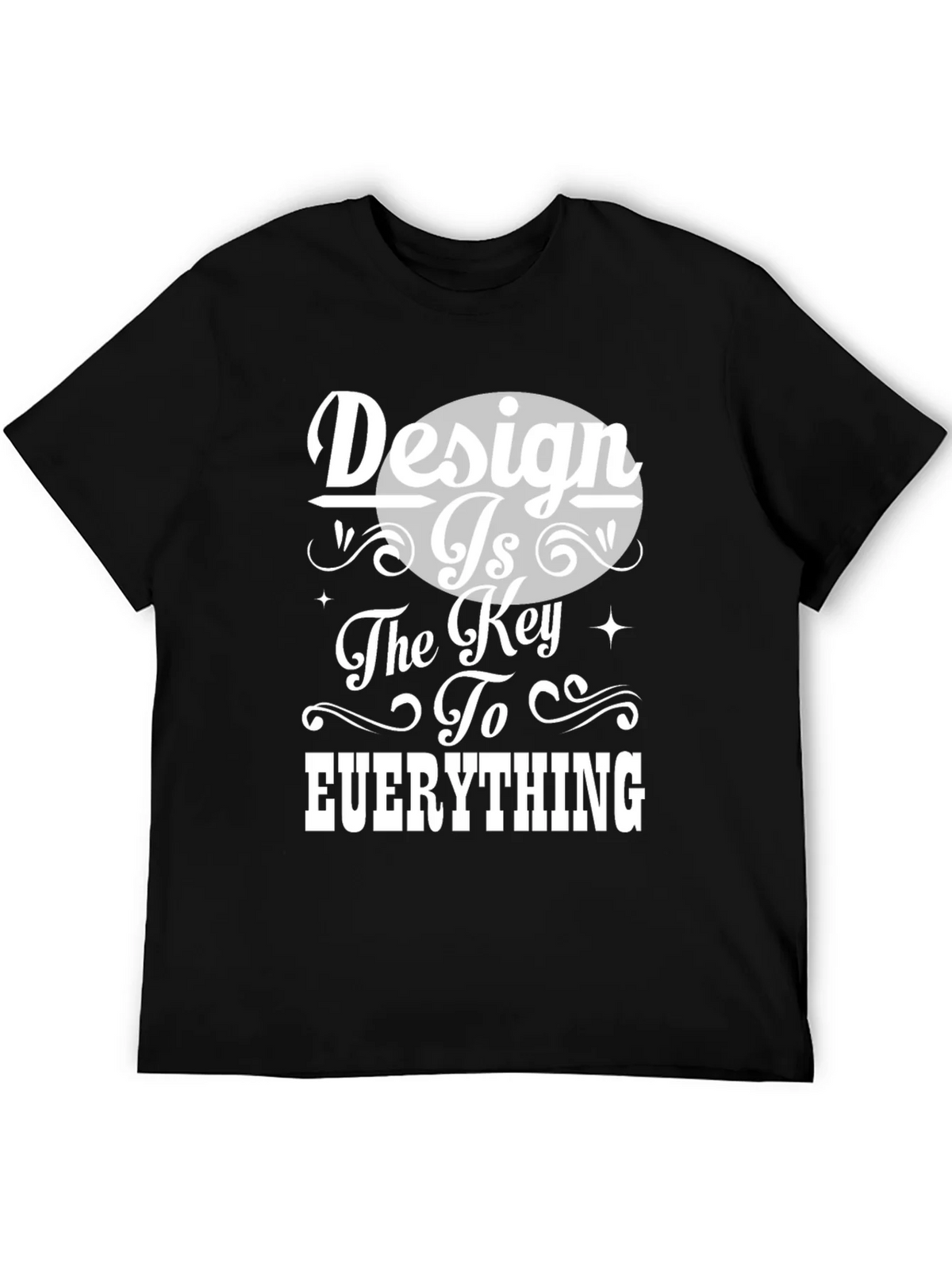 Design is Key Graphic Tee - Unisex Black T-Shirt product image 5