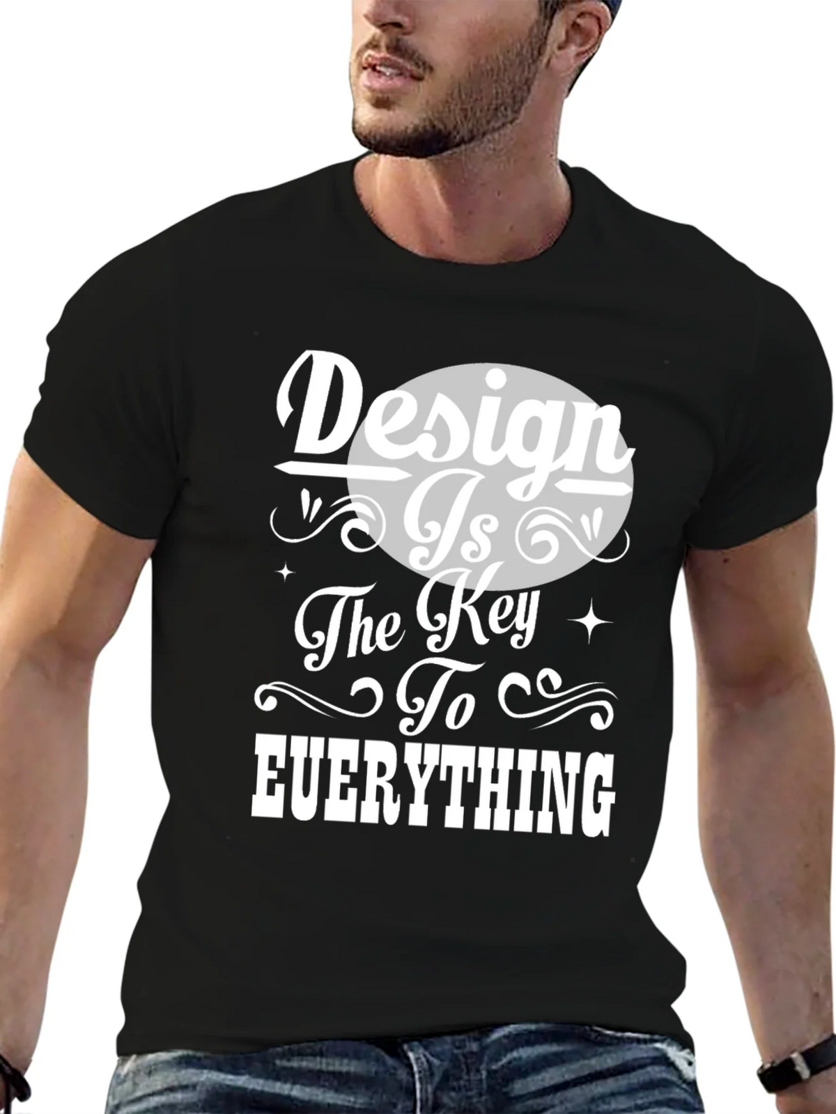 Design is Key Graphic Tee - Unisex Black T-Shirt product image 6
