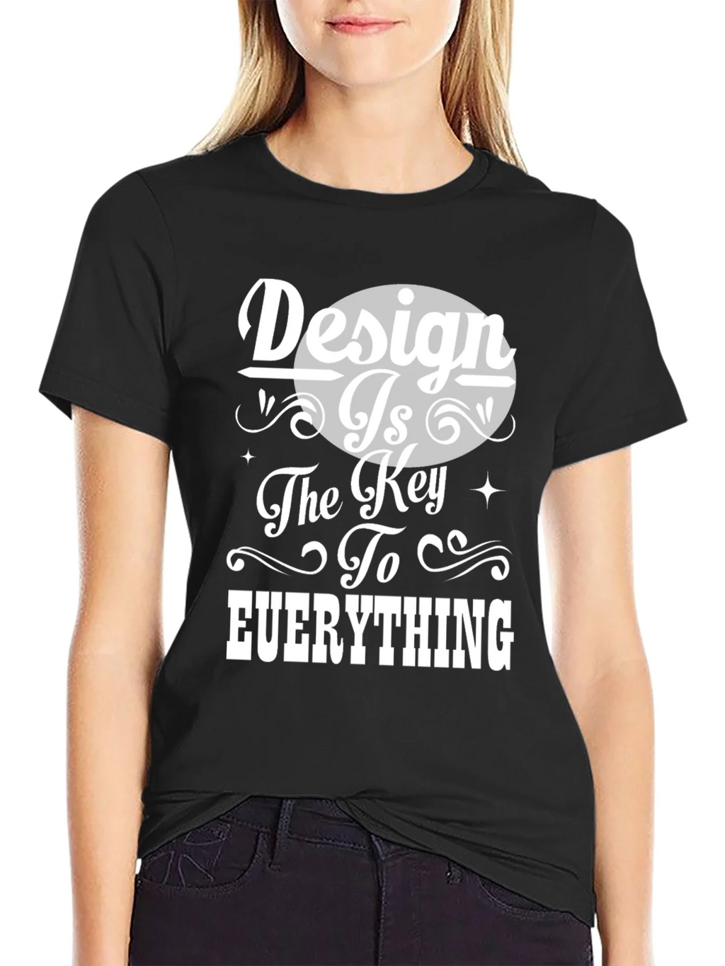 Design is Key Graphic Tee - Unisex Black T-Shirt product image 2