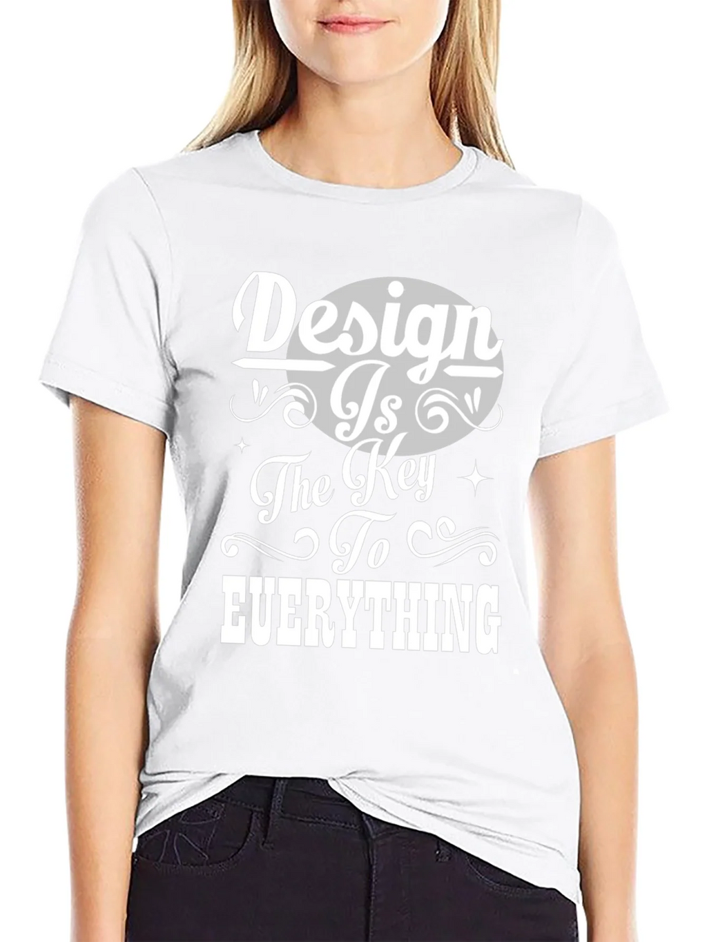 Design is Key Graphic Tee - Unisex Black T-Shirt product image 8