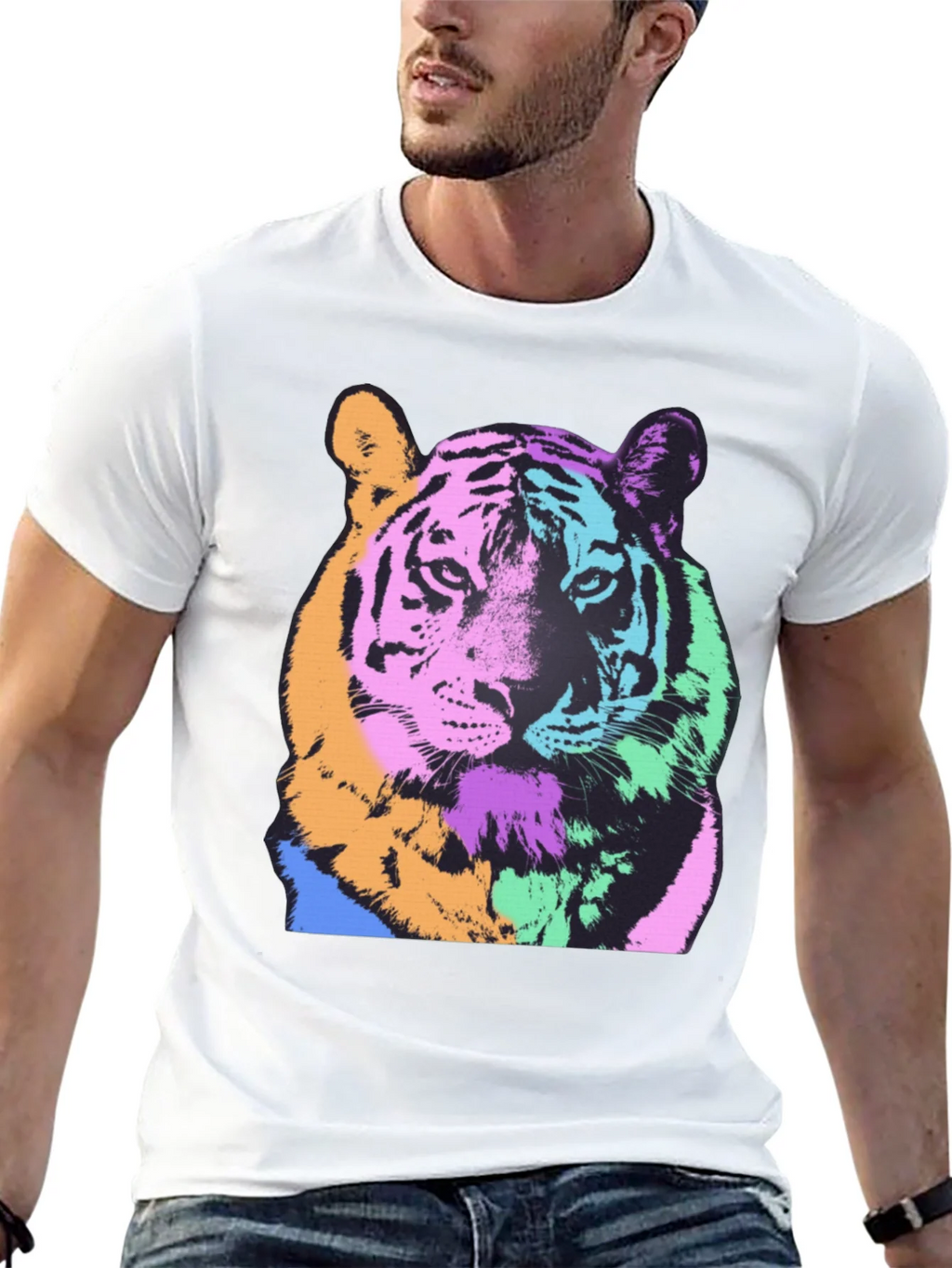 Pop Art Tiger Graphic Tee - Bold & Stylish product image 12
