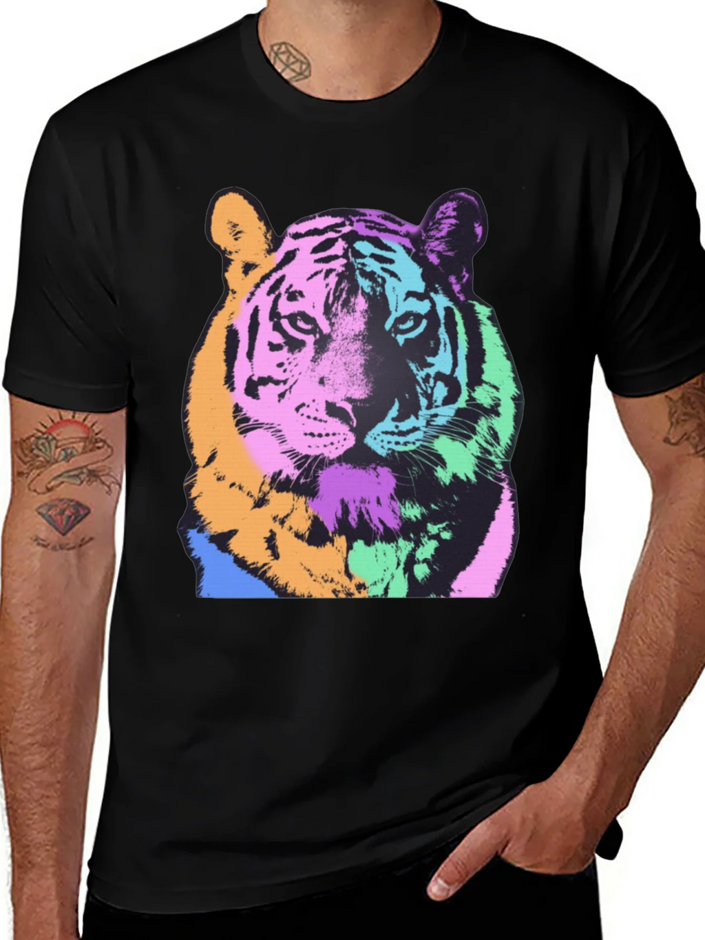 Pop Art Tiger Graphic Tee - Bold & Stylish product image 1
