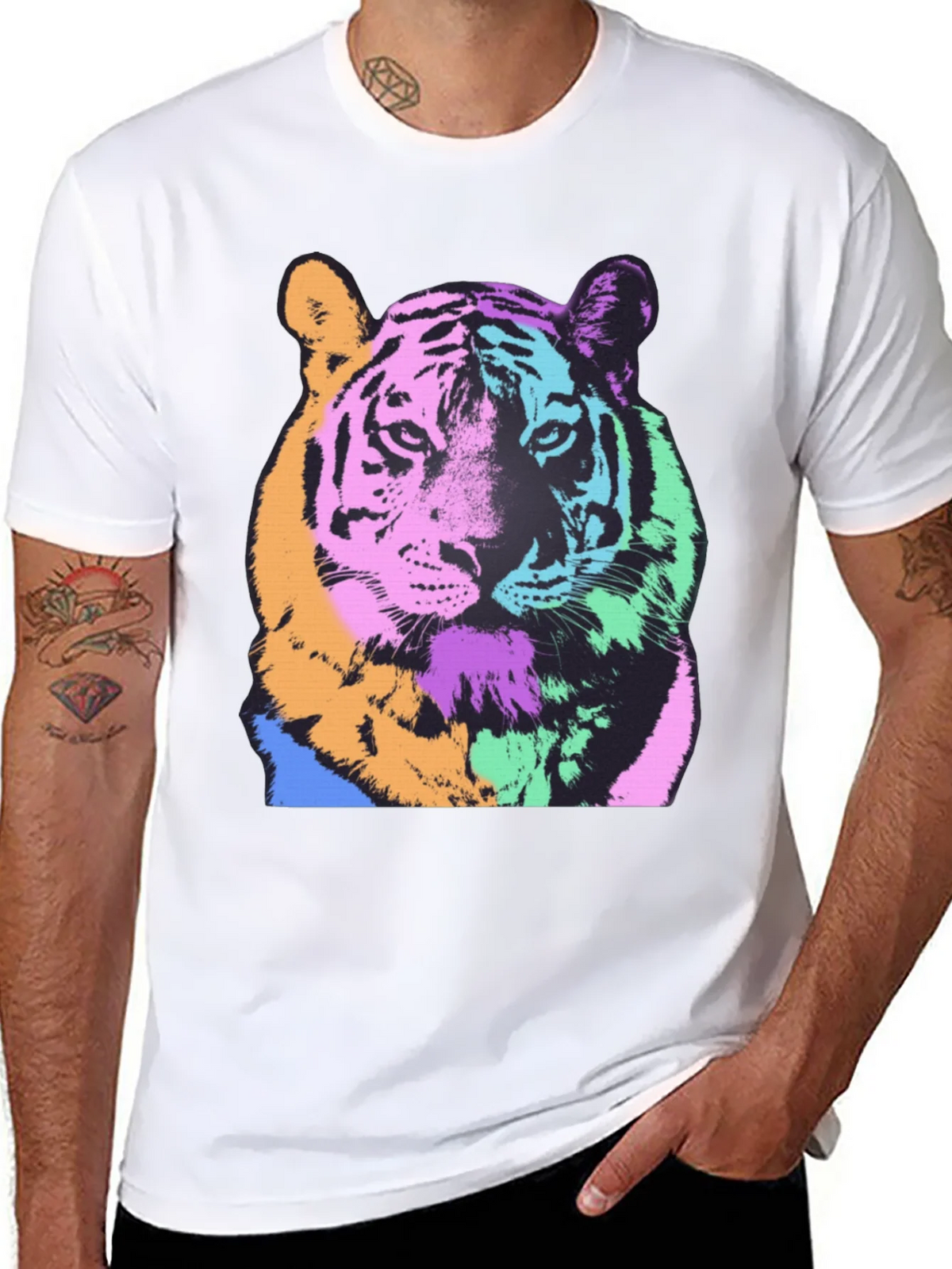 Pop Art Tiger Graphic Tee - Bold & Stylish product image 7