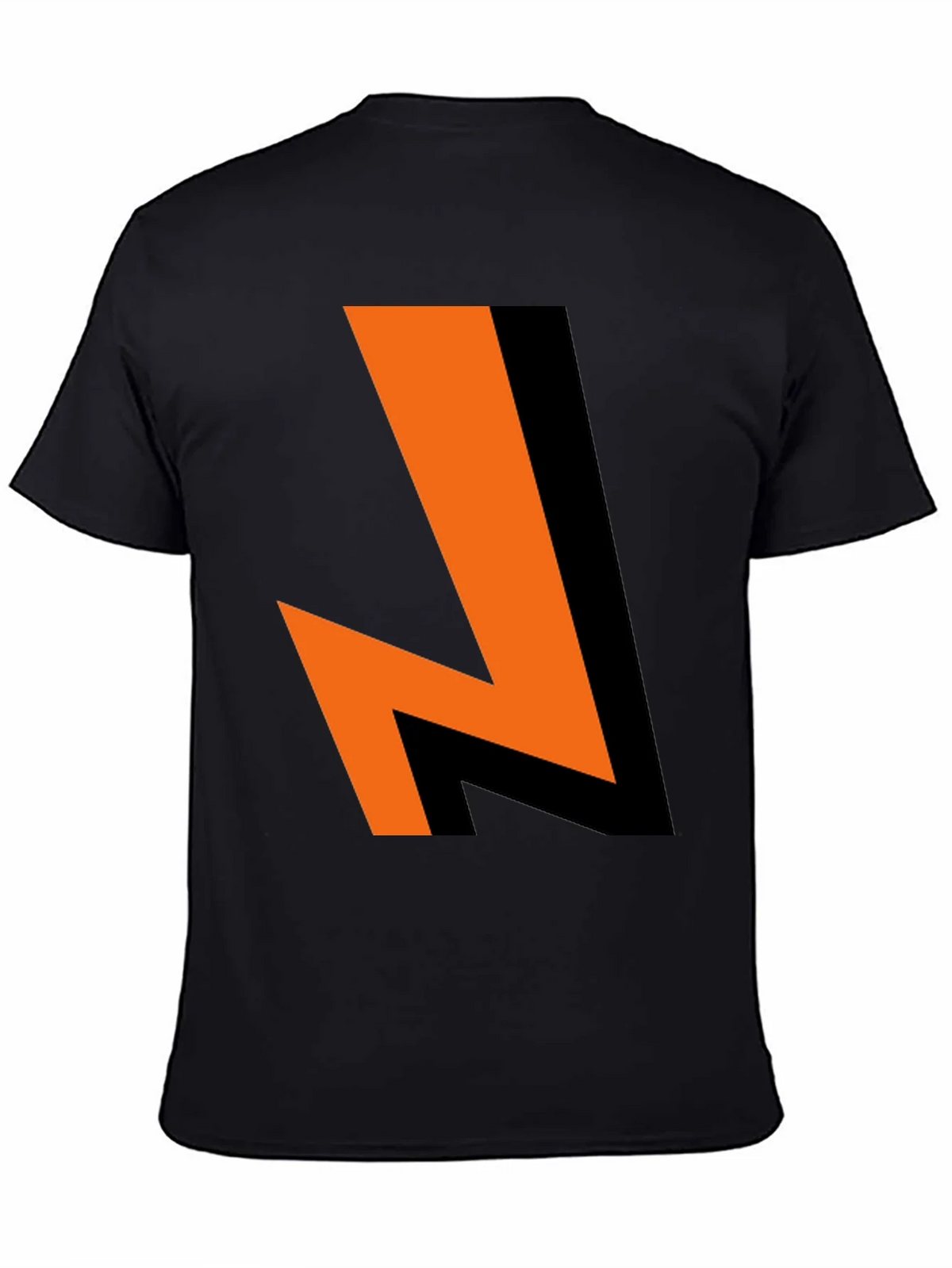 Bold Lightning Bolt Graphic Tee - Black Cotton Blend product image 4