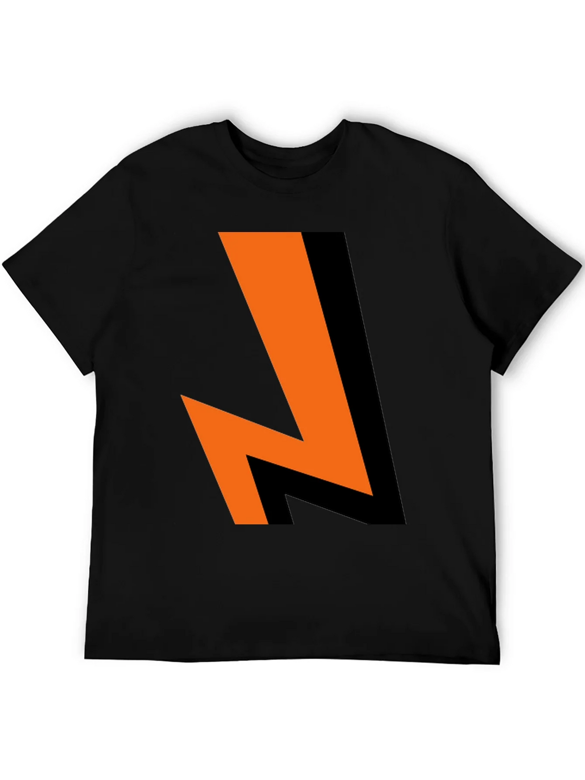 Bold Lightning Bolt Graphic Tee - Black Cotton Blend product image 5