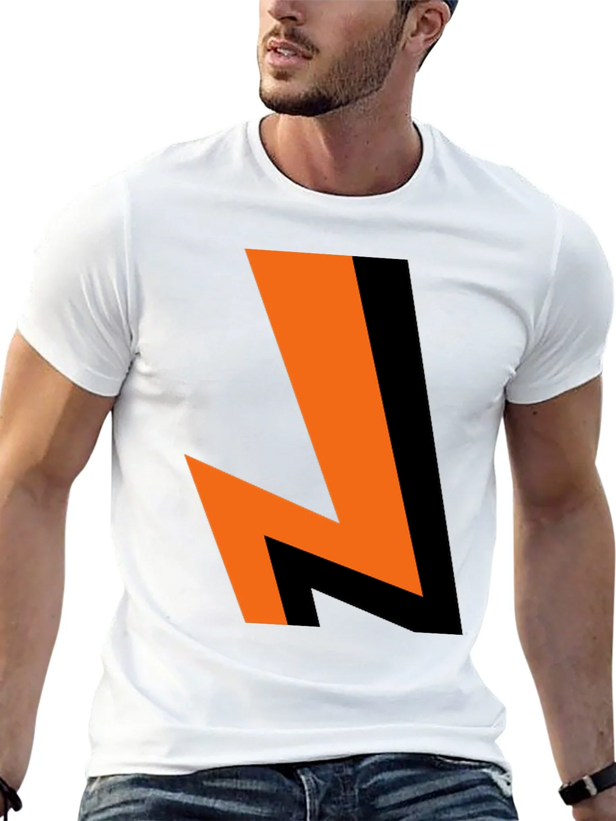 Bold Lightning Bolt Graphic Tee - Black Cotton Blend product image 12