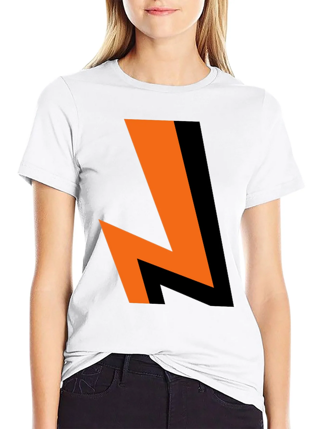 Bold Lightning Bolt Graphic Tee - Black Cotton Blend product image 8