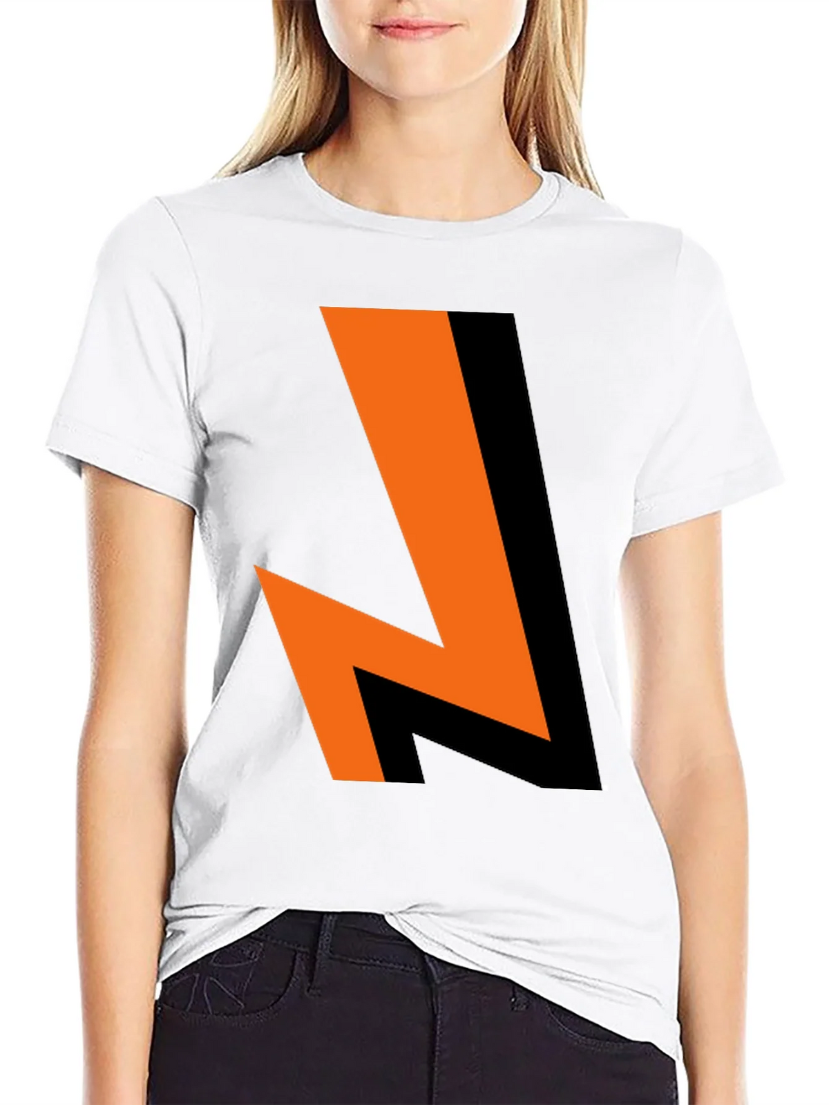 Bold Lightning Bolt Graphic Tee - Black Cotton Blend product image 8