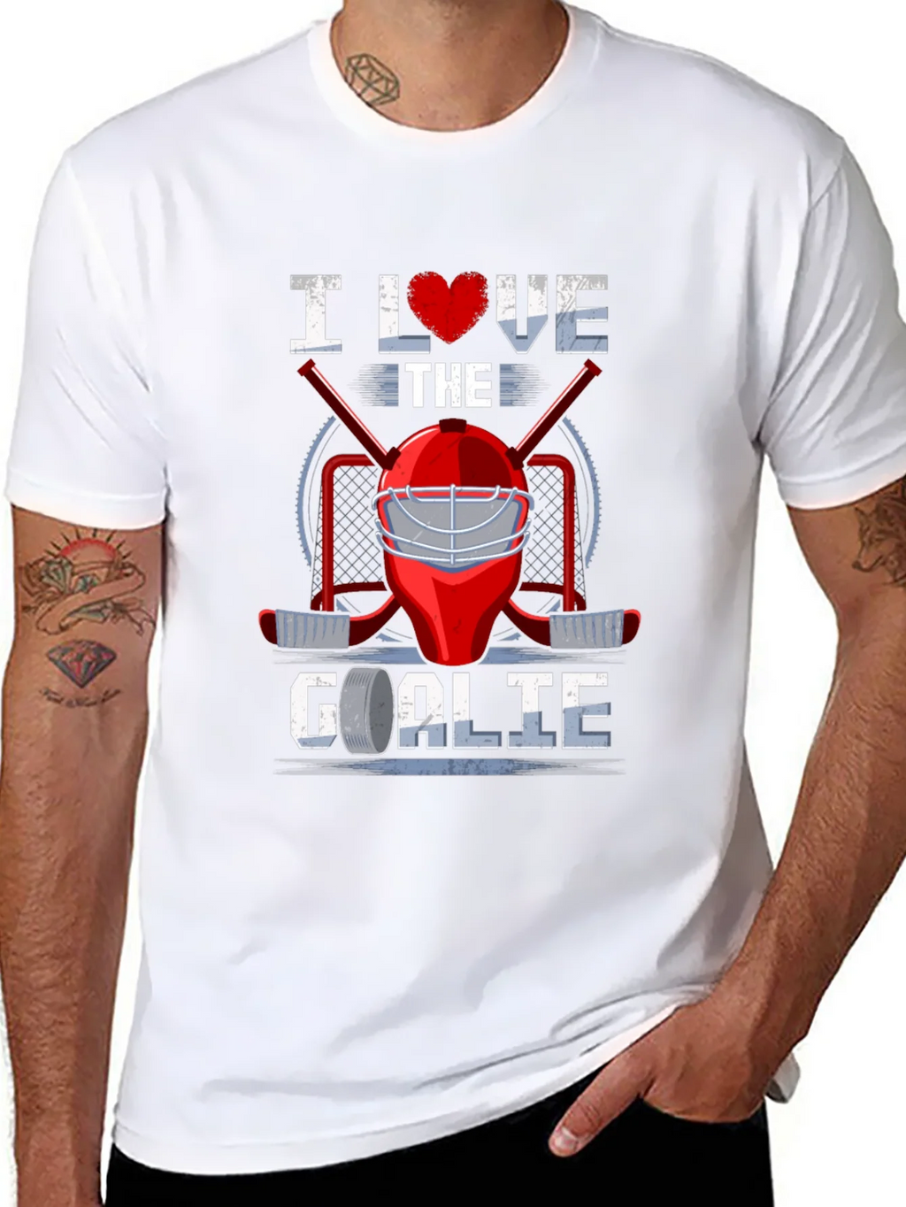 I Love The Goalie Graphic T-Shirt product image 7