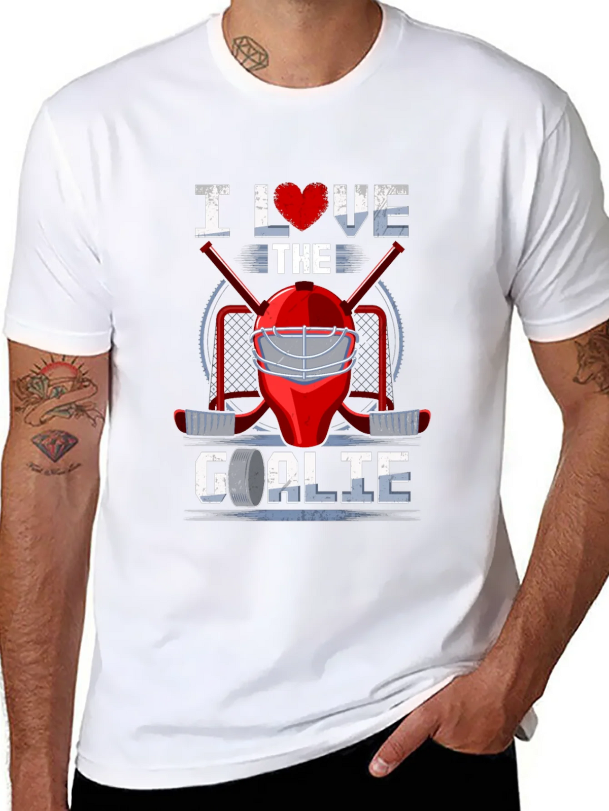 I Love The Goalie Graphic T-Shirt product image 7