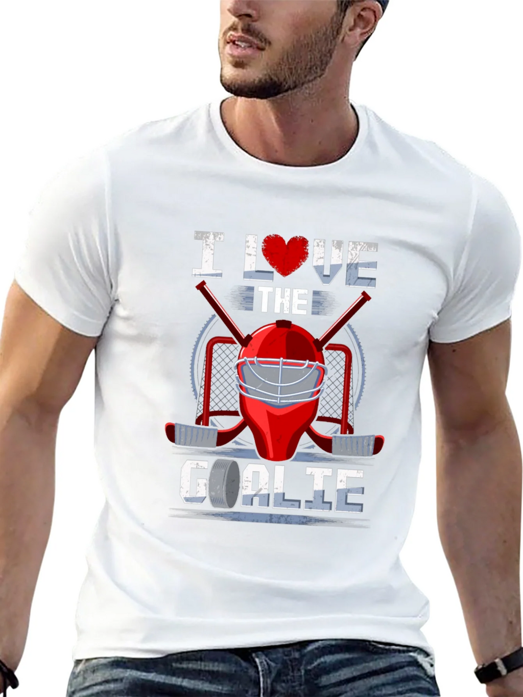 I Love The Goalie Graphic T-Shirt product image 12