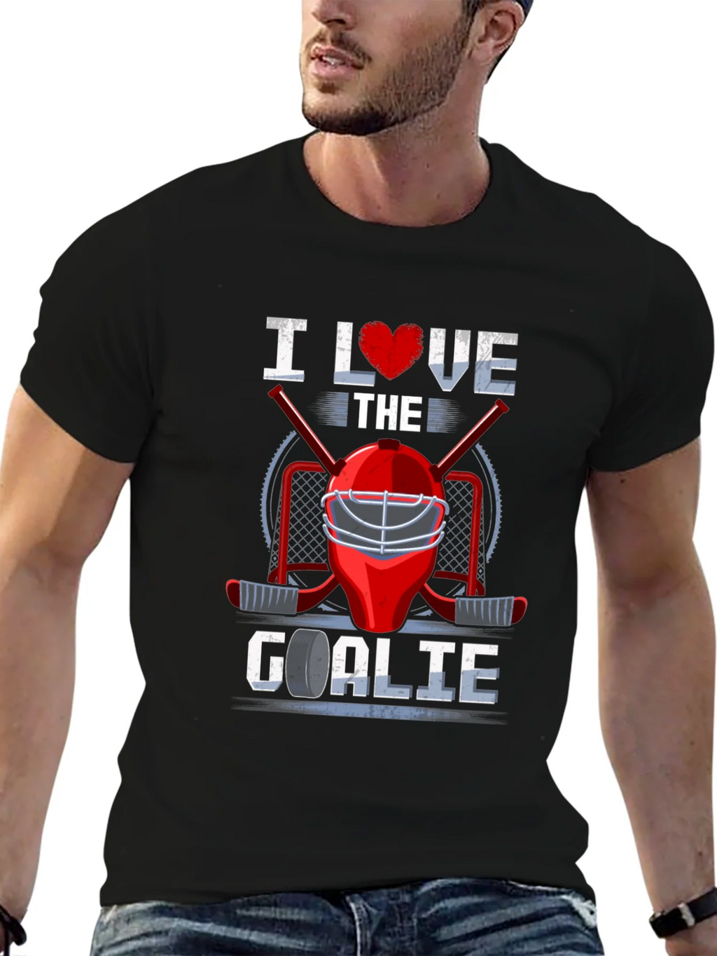 I Love The Goalie Graphic T-Shirt product image 6