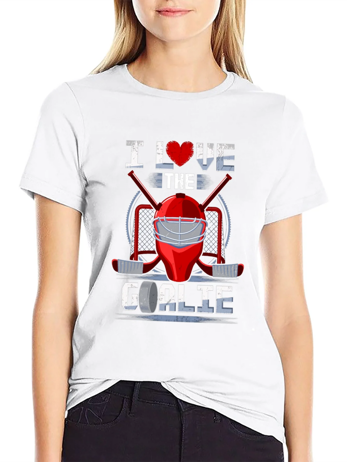 I Love The Goalie Graphic T-Shirt product image 8
