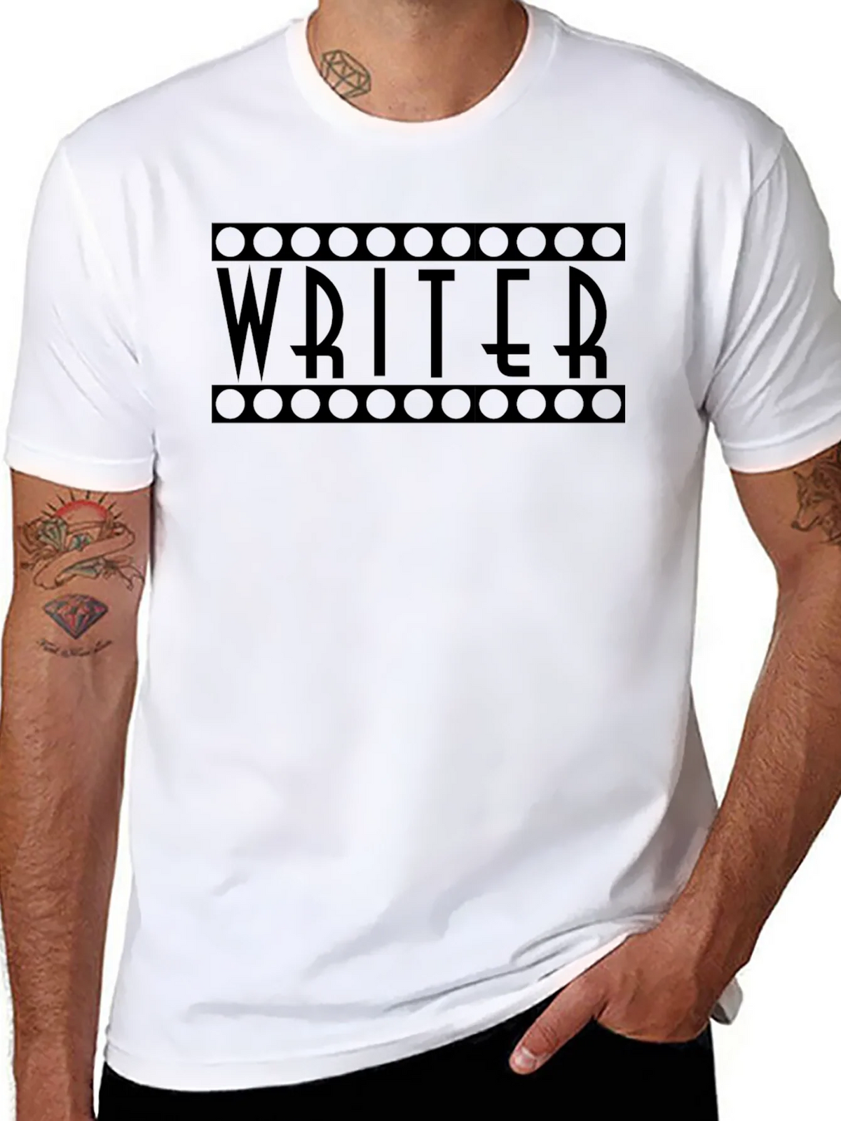 Writer T-Shirt: Black Film Reel Design Creative Profession product image 7