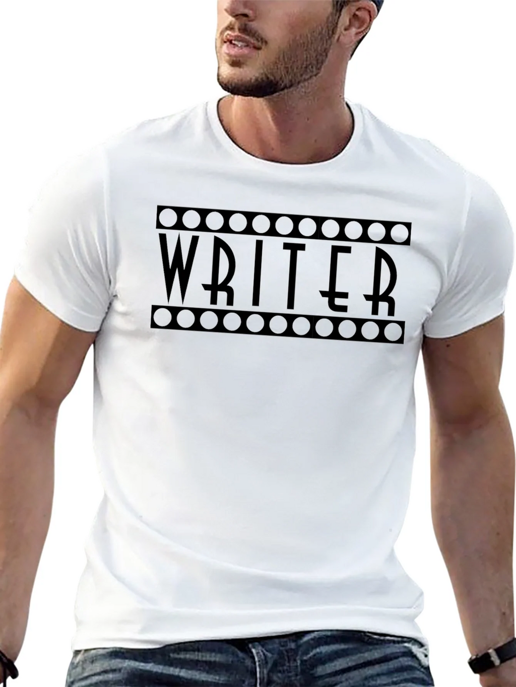 Writer T-Shirt: Black Film Reel Design Creative Profession product image 12