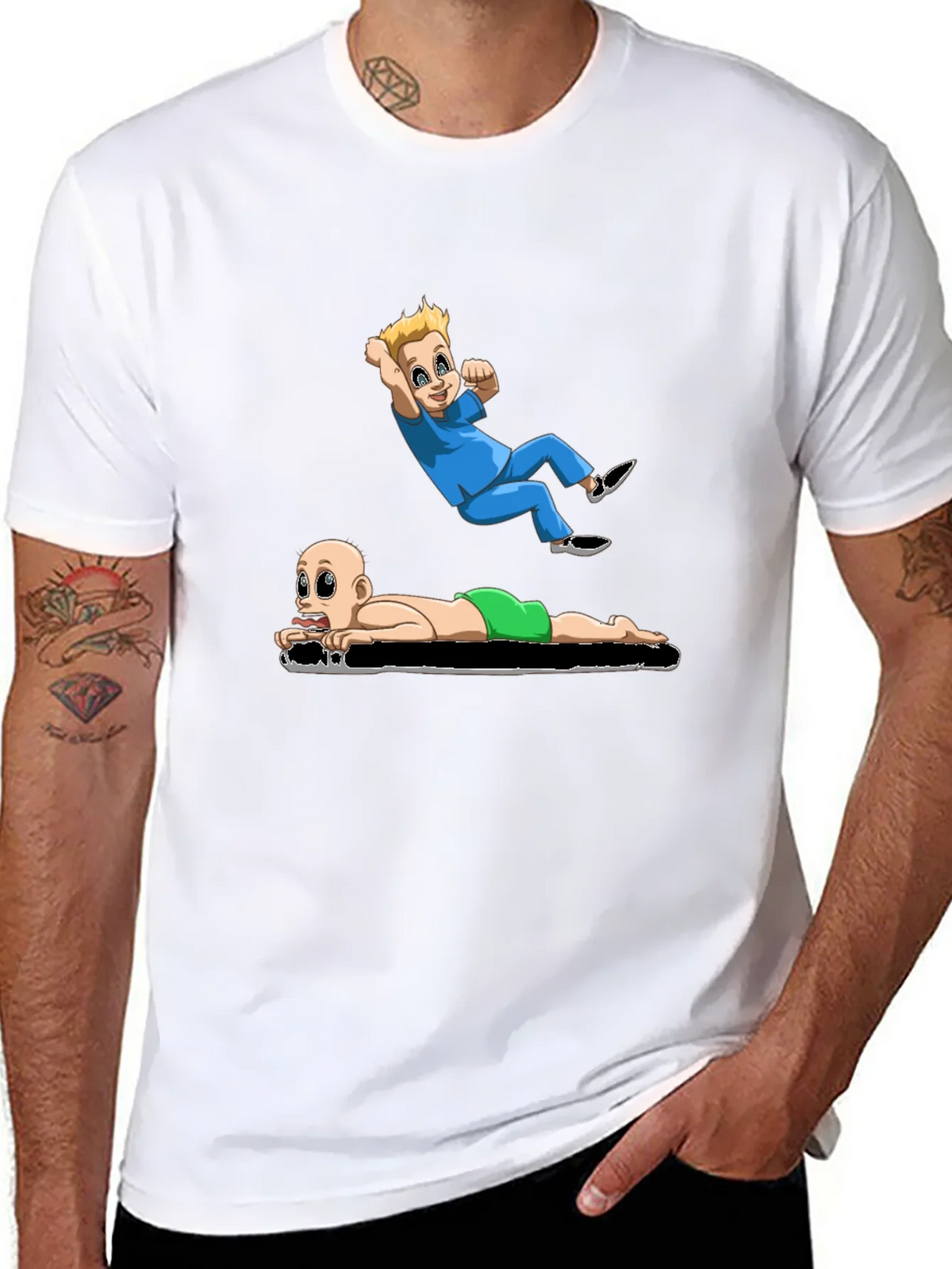 Cartoon Babies Black T-Shirt product image 7