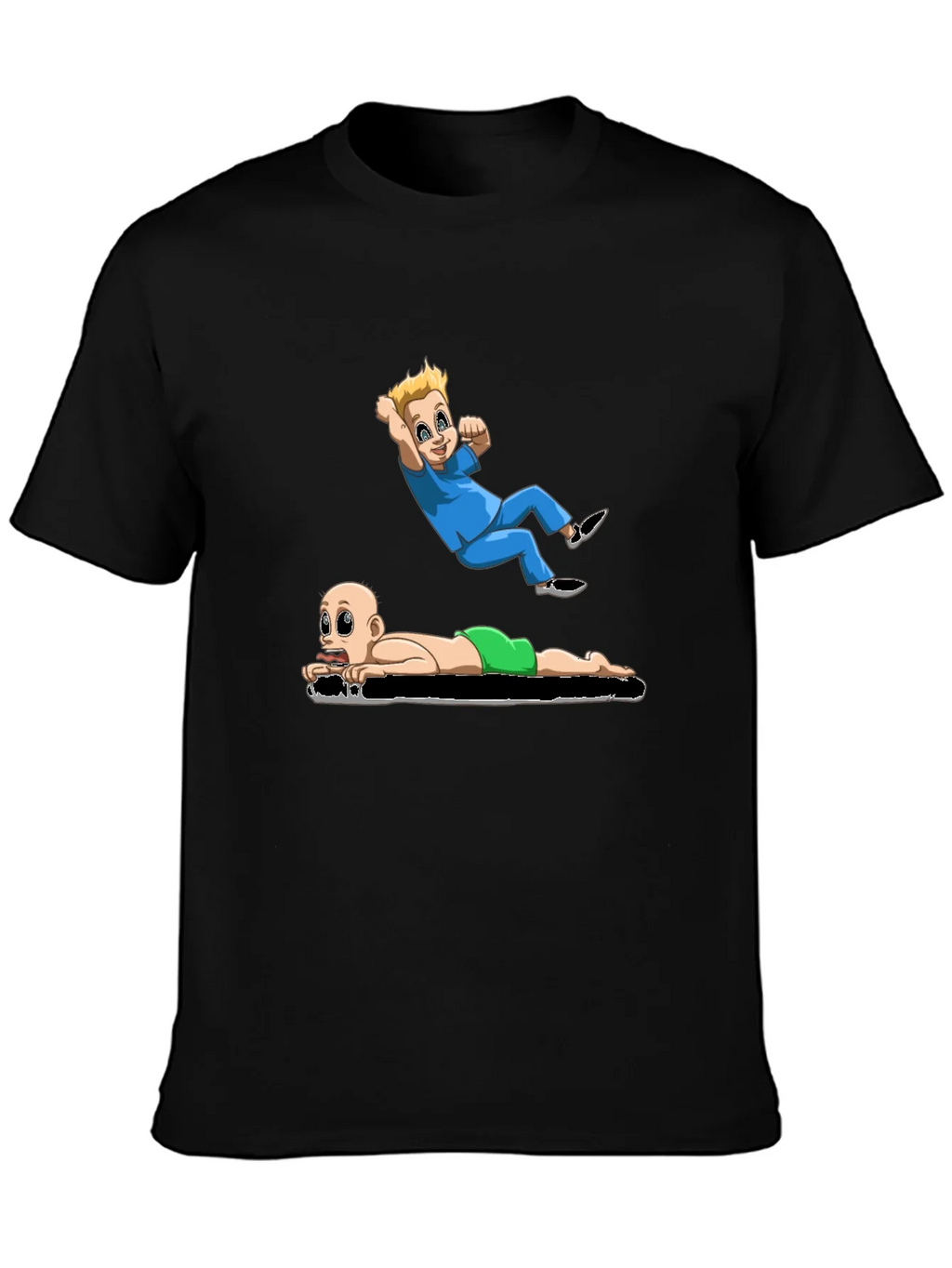 Cartoon Babies Black T-Shirt product image 3