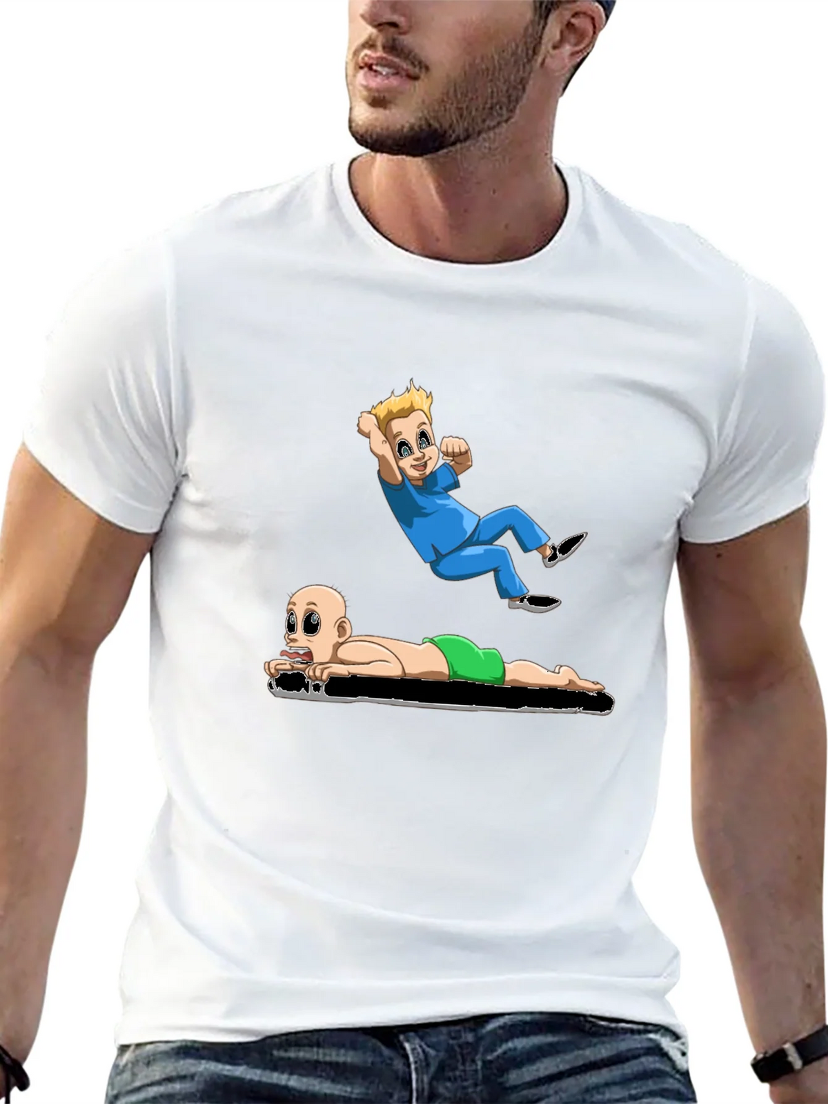 Cartoon Babies Black T-Shirt product image 12