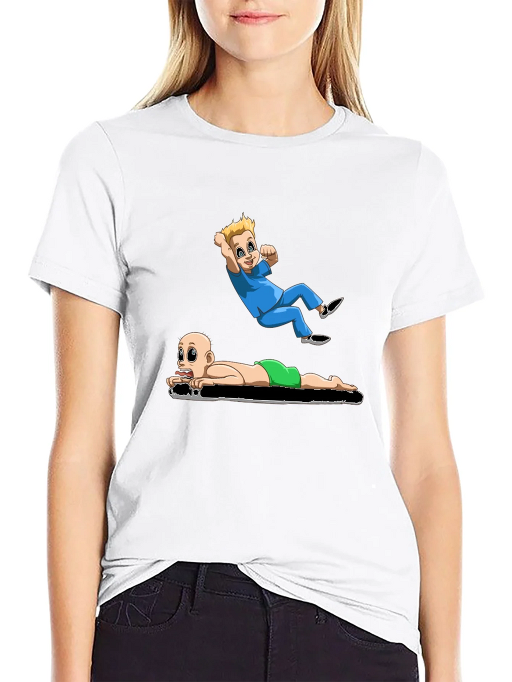 Cartoon Babies Black T-Shirt product image 8