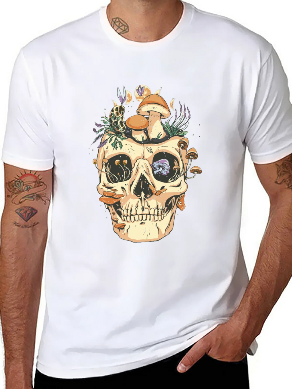 Skull & Mushroom Graphic Tee - Unique Design product image 2