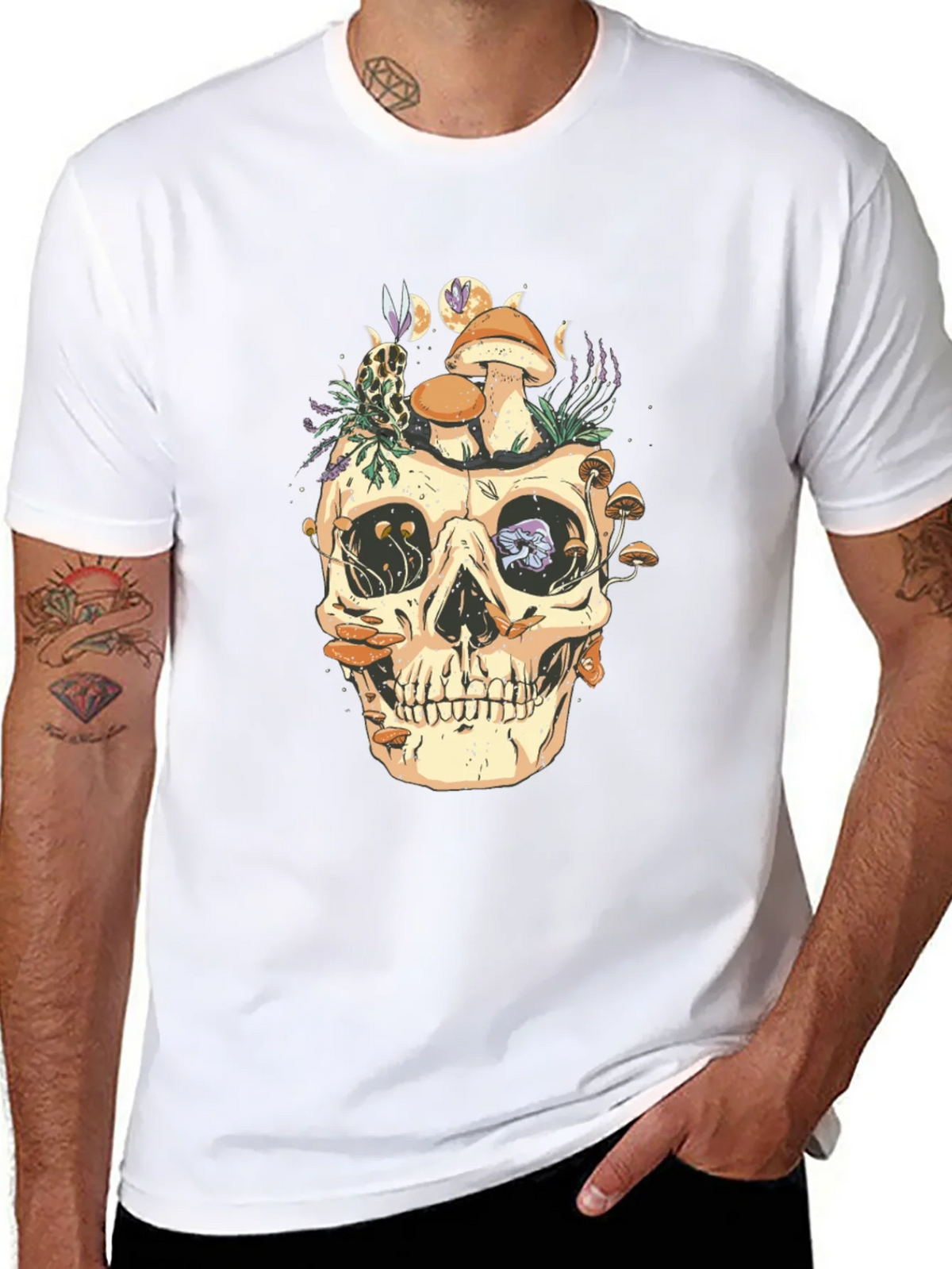 Skull & Mushroom Graphic Tee - Unique Design product image 2