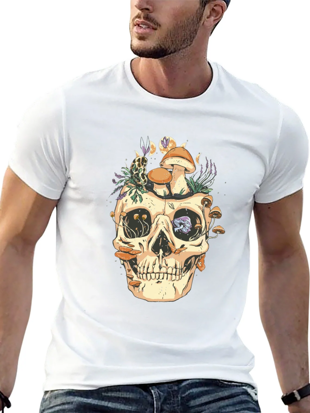 Skull & Mushroom Graphic Tee - Unique Design product image 3