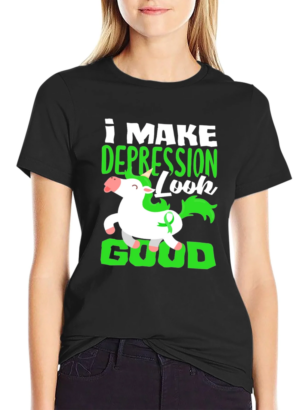 Depression Look Good Unicorn T-Shirt product image 2