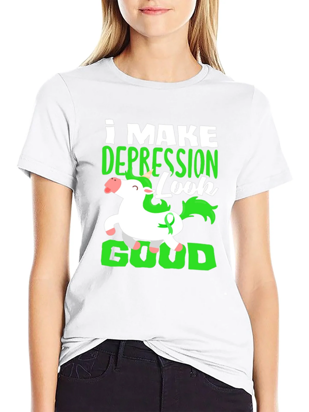 Depression Look Good Unicorn T-Shirt product image 8