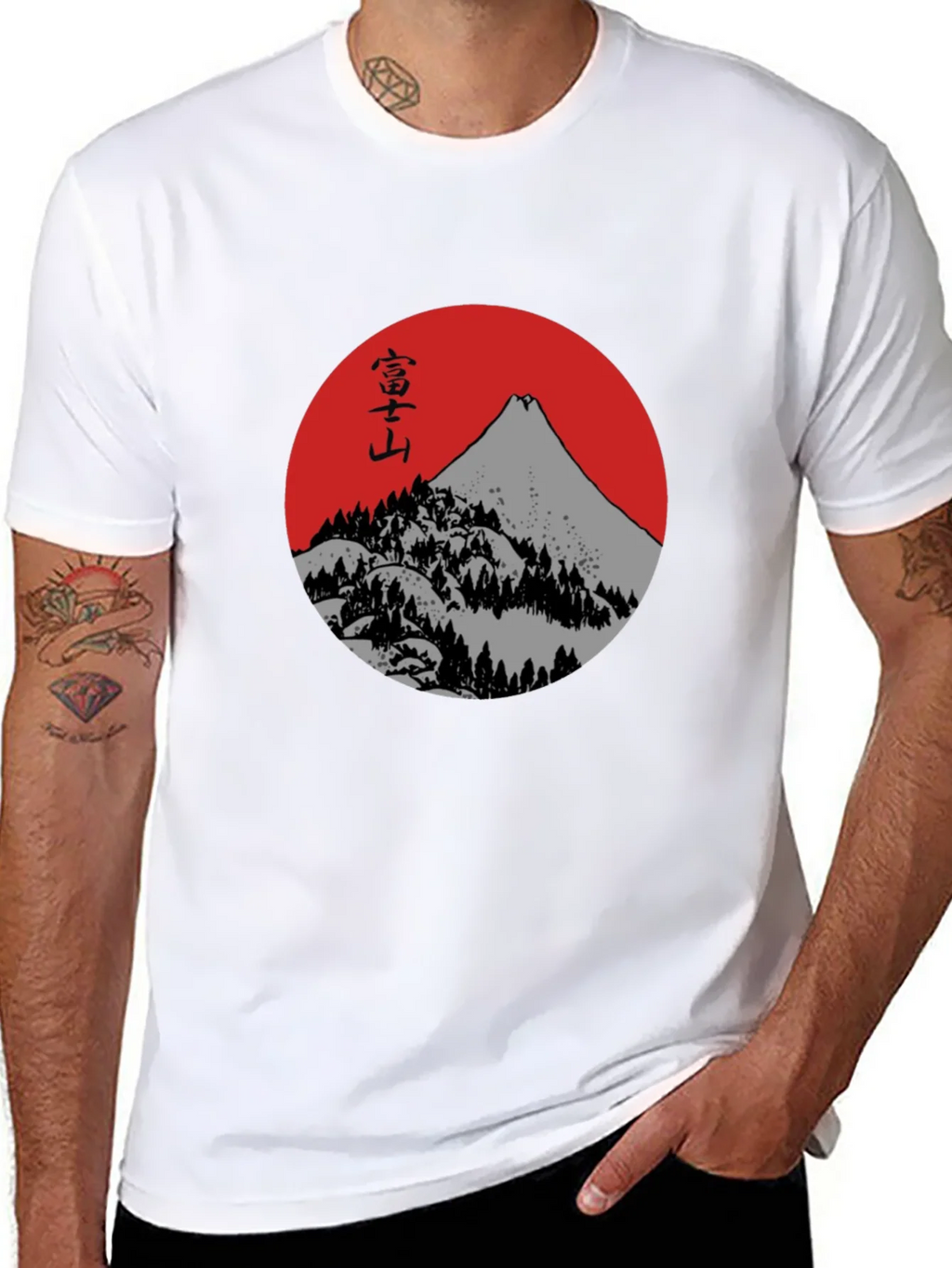 Mount Fuji Graphic Tee - Japanese Inspired Black T-Shirt product image 7