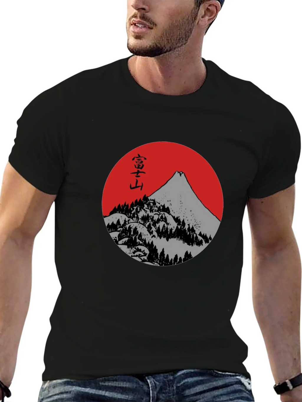 Mount Fuji Graphic Tee - Japanese Inspired Black T-Shirt product image 6