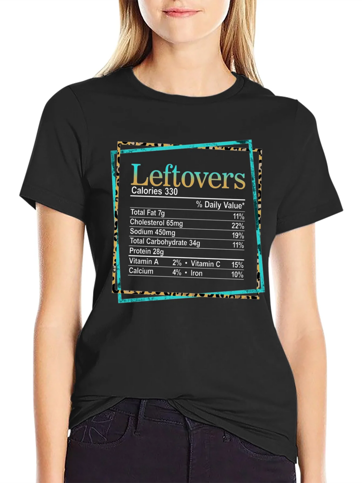 Leftovers Nutrition Facts Graphic T-Shirt product image 2