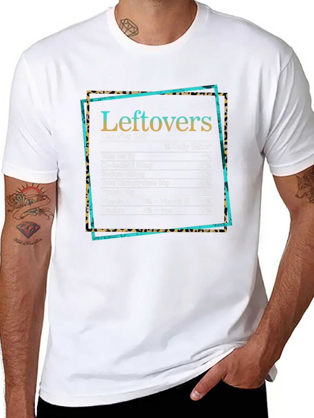 Leftovers Nutrition Facts Graphic T-Shirt product image 7