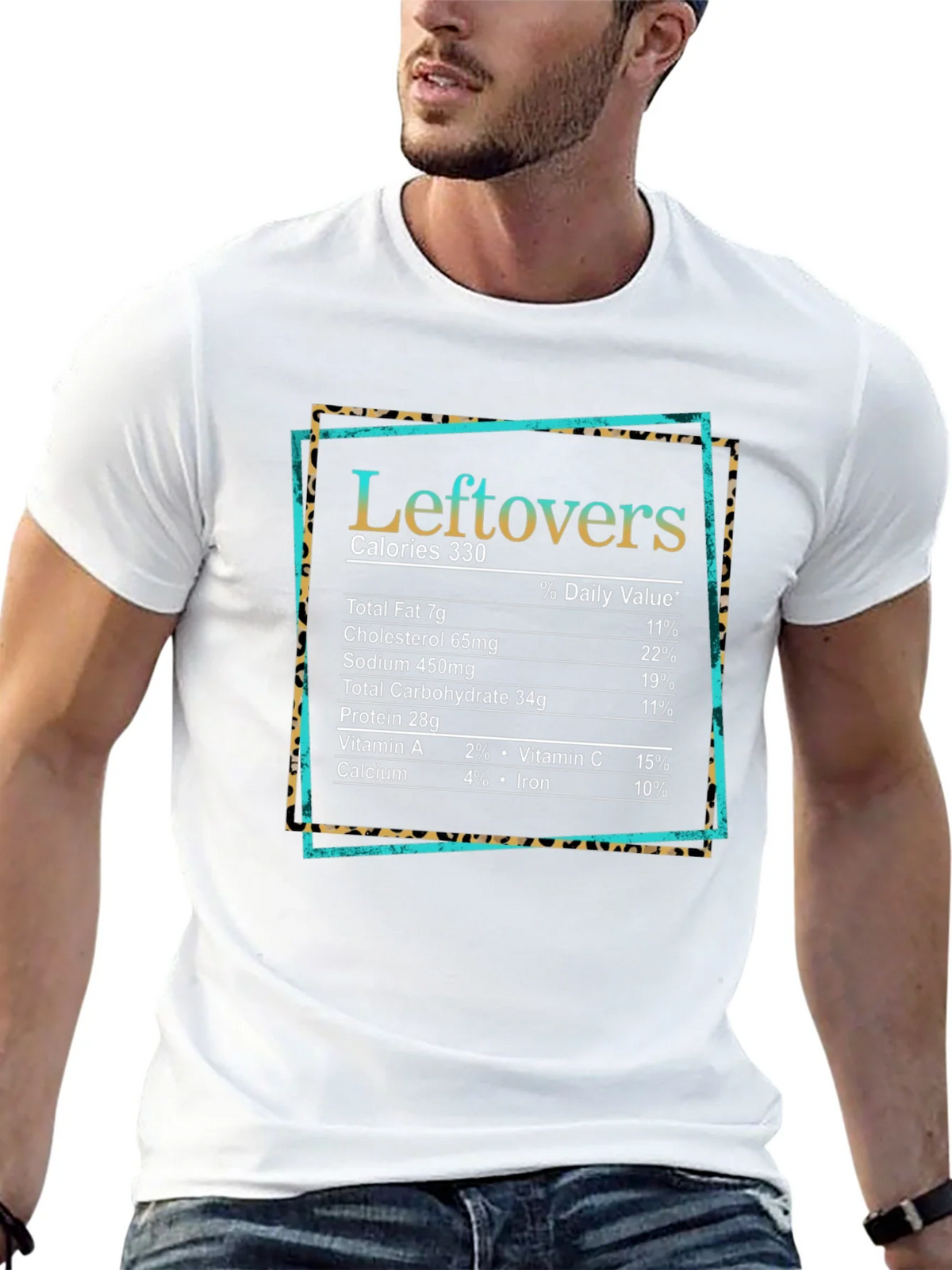 Leftovers Nutrition Facts Graphic T-Shirt product image 12