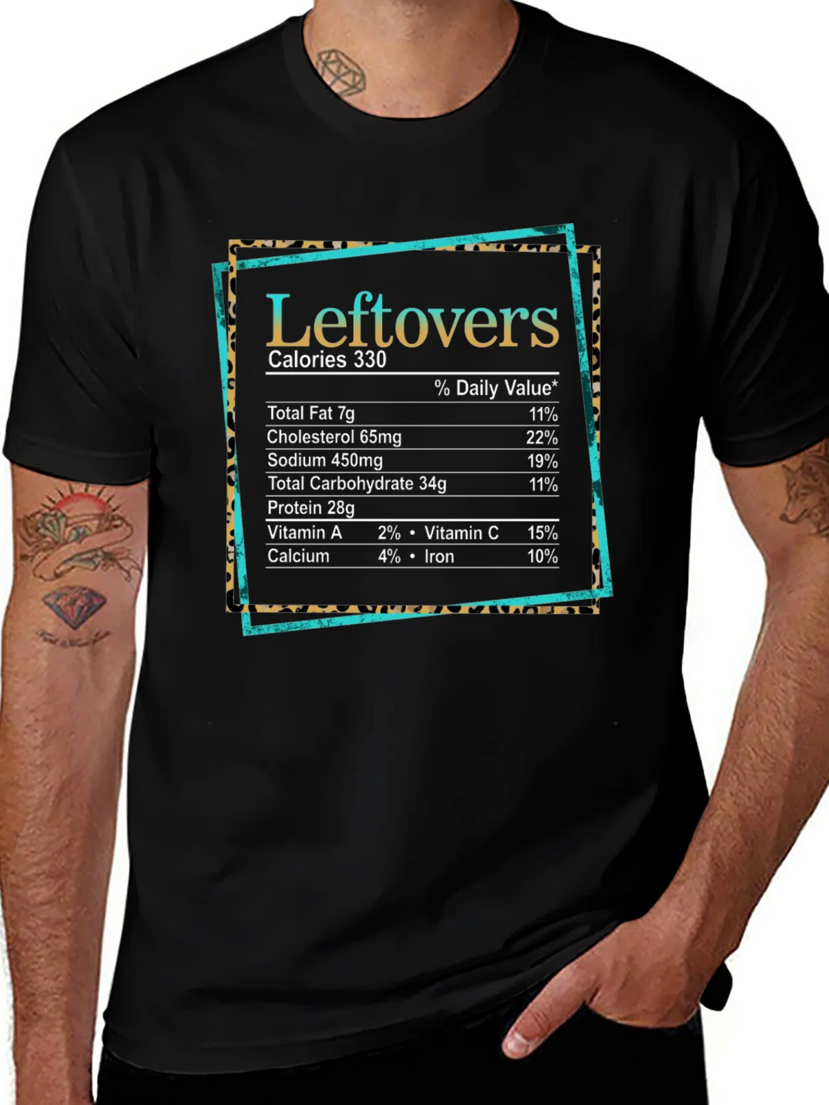 Leftovers Nutrition Facts Graphic T-Shirt product image 1