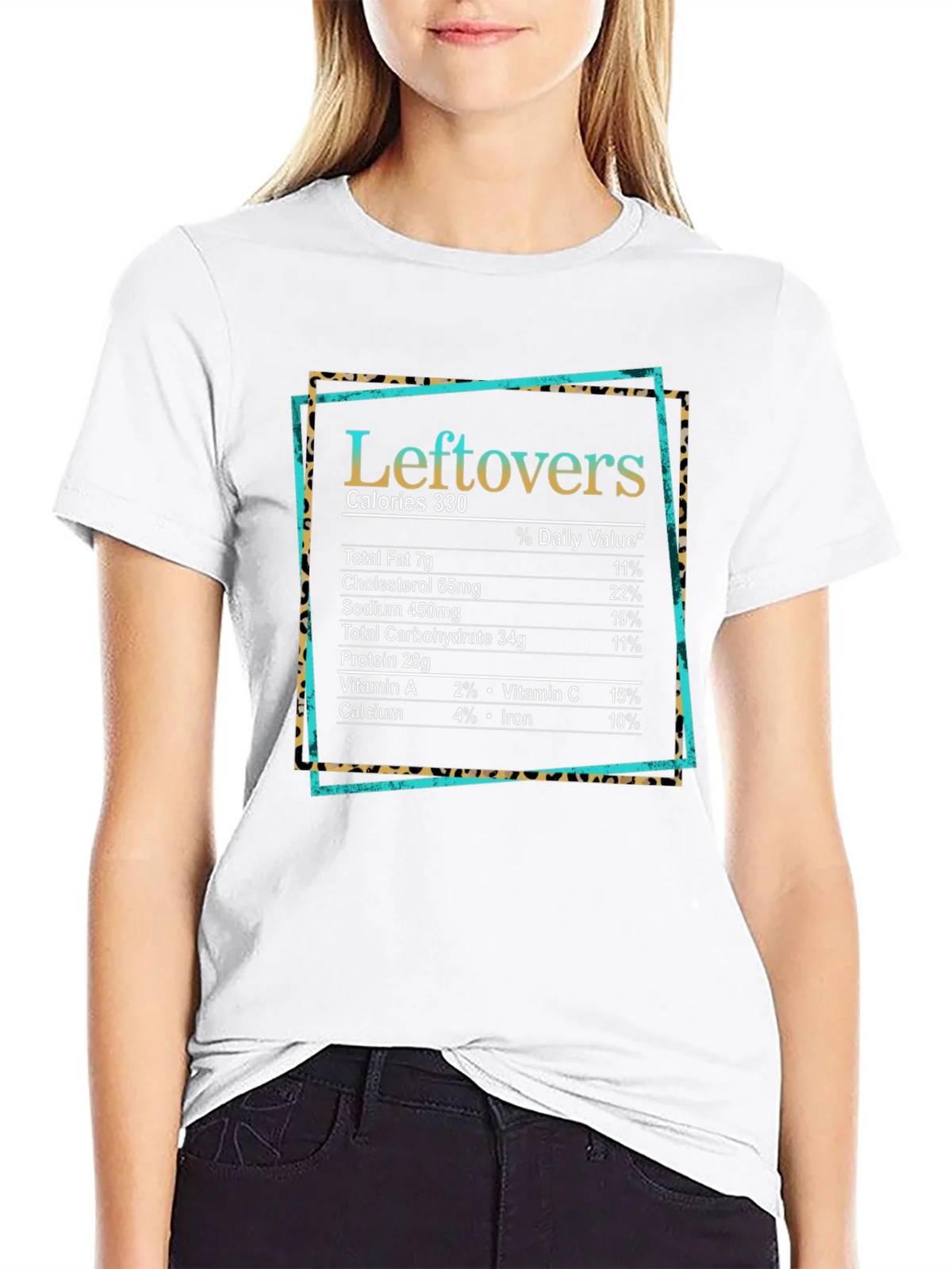 Leftovers Nutrition Facts Graphic T-Shirt product image 8