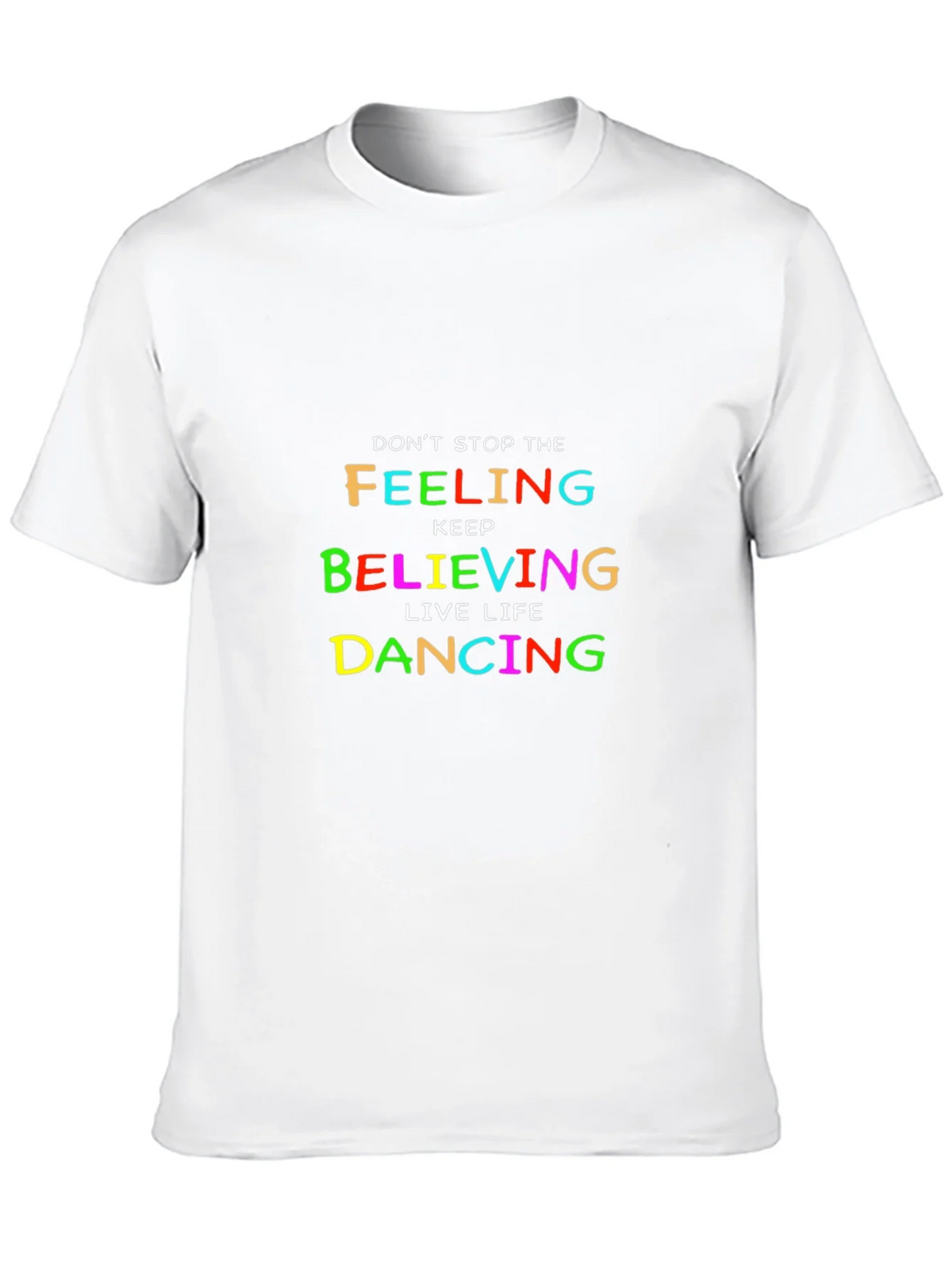 Colorful Inspirational Graphic Tee - Dont Stop Believing product image 9