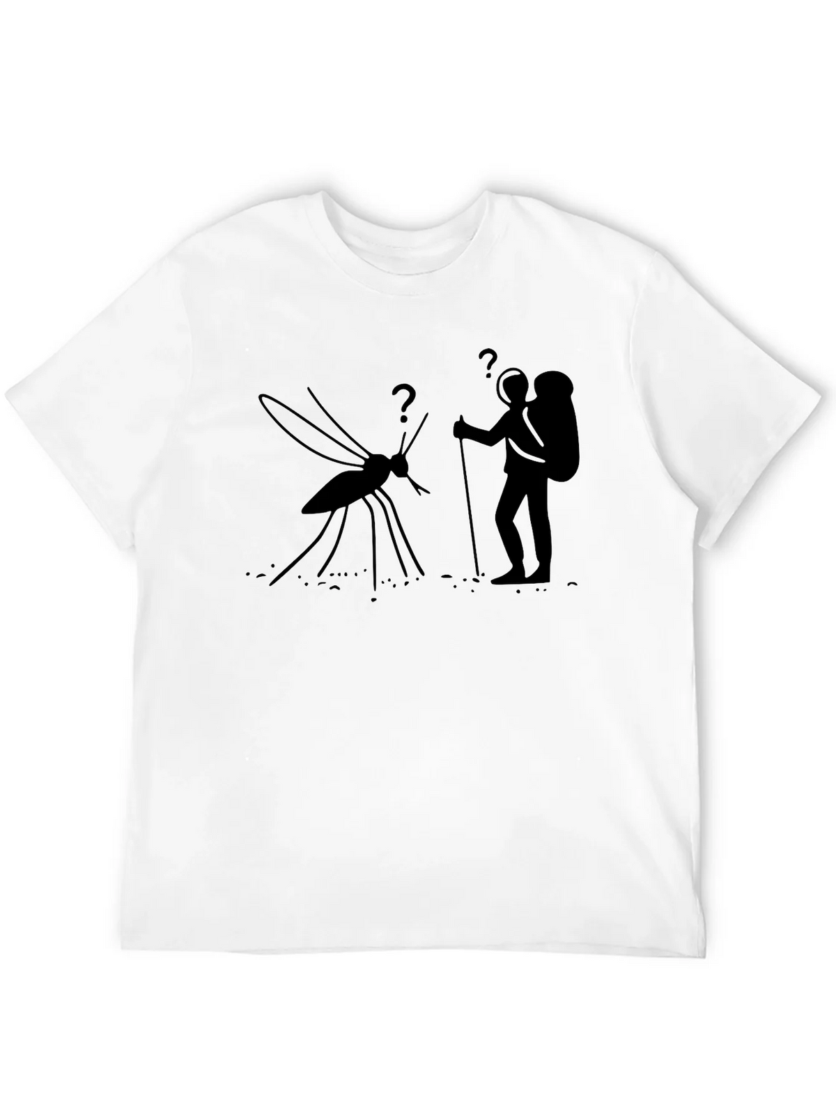 Hiking Mosquito Funny Black T-Shirt product image 11