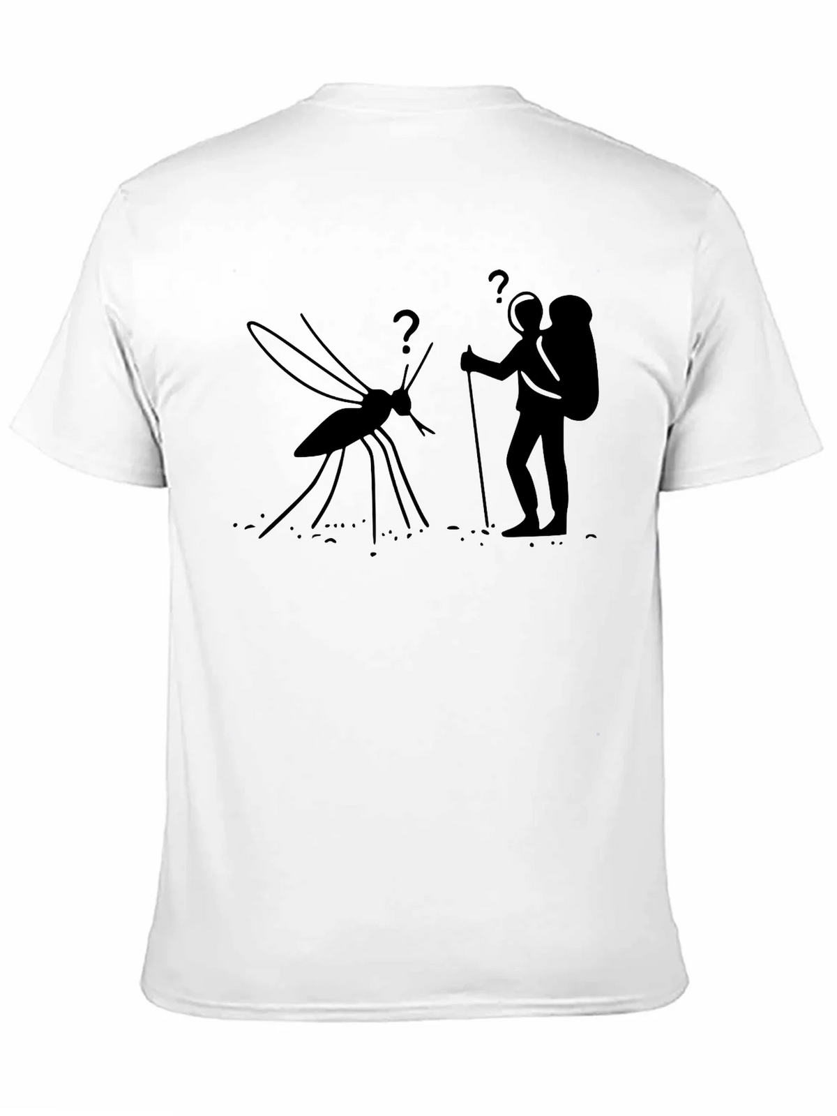Hiking Mosquito Funny Black T-Shirt product image 10