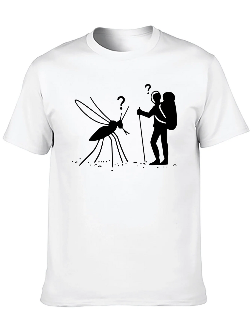 Hiking Mosquito Funny Black T-Shirt product image 9