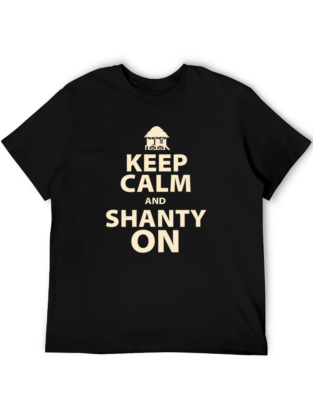 Keep Calm and Shanty On Black T-Shirt product image 5