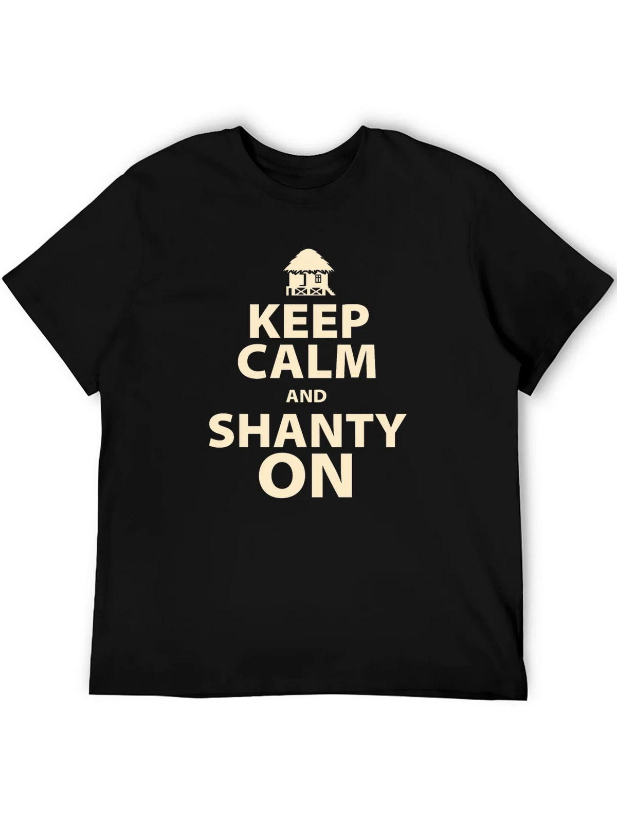 Keep Calm and Shanty On Black T-Shirt product image 5